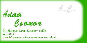adam csomor business card