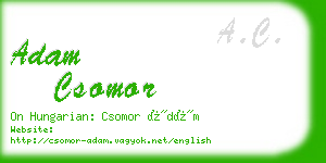 adam csomor business card